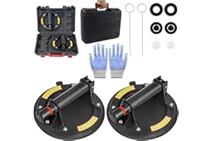 LOEPENLE 2 Pack Ventosa,Ventose per Sollevamento,Sollevatore a ventosa,Ventosa in vetro con Manico in ABS,Ventosa di sollevamento Capacità di Carico Fino a 220 kg per Superfici Piane e Lisce piastrelle, vetro