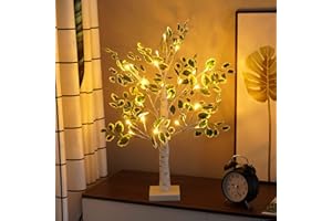 ACAREY Weihnachtsdeko LED Baum Licht mit 24 LEDs, Lichterbaum Für Innen Weihnachten 24'' Baum Deko Bäumchen Lichterbaum Für Weihnachtsdeko Innendeko Tisch Herbstdeko Zum Aufhängen (Grün)