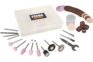 FERM Set di accessori 40 pezzi - per mini trapano smerigliatrice