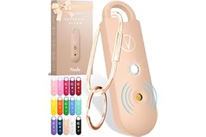 Vantamo Personal Alarm for Women - Extra Loud Double Speakers, First with Low Battery Notice with Strobe Light, Rechargeable - Safety Alarm Keychain