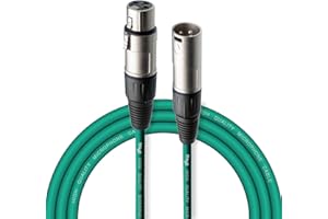 Stagg - Cavo da Microfono di Alta Qualita XLRf to XLRm, 3m, Verde