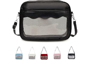 Ita Bag Transparent Stor Kapacitet För Kvinnor, Japansk Genomskinlig Axelväska Kawaii Handväskor Y2K PU-läder Crossbody Med Avtagbar Axelrem Tillbehör