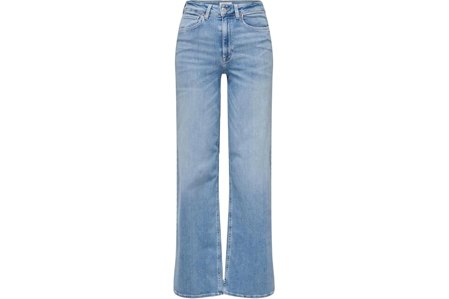 ONLY Female Jeans mit weitem Bein ONLMADISON Hohe Taille Weiter Beinschnitt Jeans