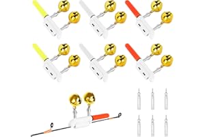 OneNine 6 allarmi per morsi da pesca con campana, bastoncini luminosi a LED per la pesca, canna da pesca notturna, impermeabile e luminosa, accessori per la pesca