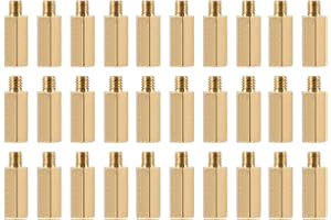 YOKIVE 30uds M3 Separación Tornillos, Latón Hexagonal PCB Separadores, Mantener Altura Consistente, Excelente para Base Placa (Dorado Tono, 10mm+3mm)