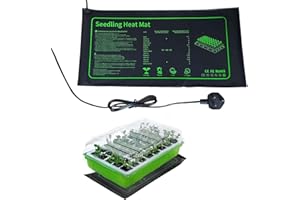 EWENYS Seedling Heating Mat, Graphene Heat Mat for Plants, IP67 Waterproof, 20W Heat Warmer Mat for Growing Greenhouse or Grow Box (20 x 10 in)