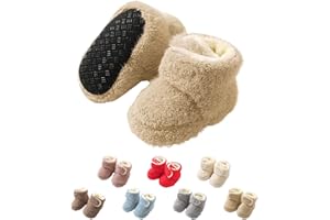 YloveM Zapatos Bebé Invierno Botas de Nieve Gruesas Suela Antideslizante para Bebés Recién Nacidos Primeros Pasos Unisex Bebés Suaves Cálidas Zapatos