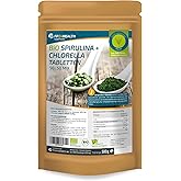 FP24 Health Bio Spirulina + Chlorella - 1000 Tabletten 500g - 500mg pro Tablette - Plantensis und Vulgaris Algen - Hochdosier