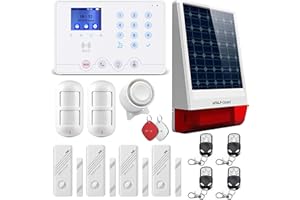 WOLF GUARD Wolf-Guard Kit Allarme 4G WiFi per Casa con Sensore Anti-Pet, Sistema Antifurto Senza Fili con Sirena Solare Esterna 110dB Impermeabile, App Tuya Smart Life, Sensori Porta/Finestra, Senza Abbonamento