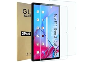 Bigqin 2 Pack Screen Protector Compatible with Lenovo Tab P11 Gen 2 11.5" 2023, Tempered Glass Film HD Clear Scratch-Resistant, Support Pencil and Face ID, 9H Protector with Install Tools