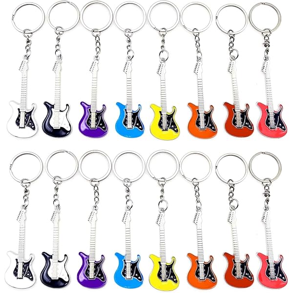 Portachiavi Chitarra, Portachiavi Chitarra Rock, 2 Pezzi Portachiavi Chitarra Elettrica, Anello Portachiavi Rock Chitarra Elettrica, Portachiavi Per Gli Amanti Della Musica E Delle Chitarre