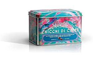 PASTIGLIE LEONE Leone dal 1857 - Latta Praline Chicchi di Caffé Ricoperti di Cioccolato Fondente - Cioccolatini Cuore di Caffè - Senza Glutine - Latta 150 gr
