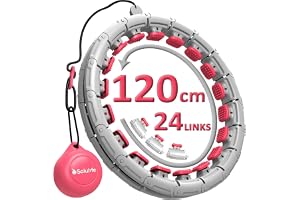 SOLULIFE Rockring för vuxna, viktminskning och massage, 24-delad rockring för viktminskning, tränar höfter, ben, rumpa, hoopi