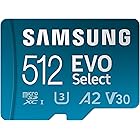 Samsung MB-ME512KA/EU EVO Select - Tarjeta de memoria microSDXC UHS-I U3 de 512 GB, 130 MB/s, Full HD y 4K UHD, incluida Adap