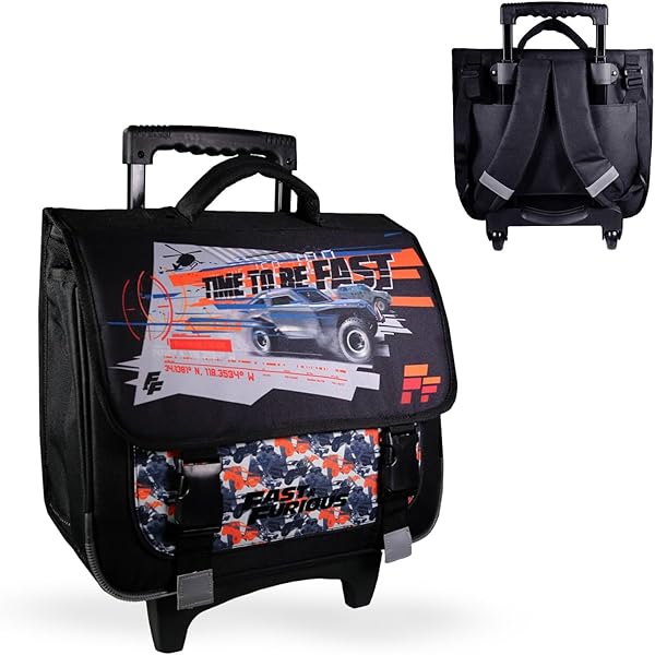 Roulettes Cartable Maternelle Moto Sac à Roulettes 'Pokemon' Bleu