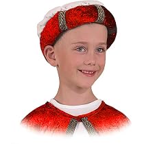 Kinderkostüm 3 Könige – Rote Balthazar Tunika Mit Umhang & Turban, Für Krippenspiel, Größe XL