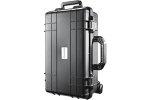 Mantona Outdoor Trolley Kamerakoffer - Wasserdichter Fotokoffer mit Griff und Rollen, staubdicht & stoßfest, großer Schutzkoffer inkl: Schaumstoffeinlagen, ideal für Kamera Objektive & Zubehör (24L)