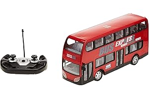 KIDZBUZZ Lauri DC London Bus RC Radio Remote Control LED Bus Music & Lights Dual-Speed 2.4 GHz Bus Sightseeing Tour Toy Vehicle for Kids