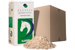 Allspan German Horse Classic Holzspäne Hobelspäne Einstreu Großtier Kleintier Tier Pferde Stall Paddock Holz Streu 24kg Sack / 1 Karton Paligo