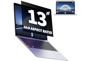 Dabernur Blickschutzfolie kompatibel mit 13,3 Zoll, Abnehmbarer 16:9 Seitenverhältnis Laptop Blickschutzfilter, Anti-Spy/Einfache Installation/Blendschutz/Blaulichtblockierung