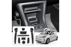 Ruiya Compatible with VW UP GTI/Seat MII/Skoda Citigo 2013-2024 Car Rubber Mats, VW UP Car Mats Door Slot Mat Car Armrest Drink Holder Mat Centre Console Non-Slip Mats Rubber Mats VW UP Accessories