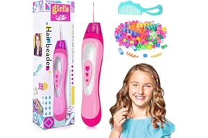 Lalieffacely Hair Braiding Kit,Hair Braider Machine,Birthday Presents for Kids,DIY Hair Princess Decoration with Comb Hair Beads for Braids,Hair Accessories & Toys for Girls 3-14 Year Old(White)
