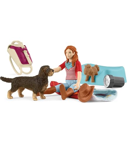 Schleich Horse Club – Aventure Camping Avec Kim Et Son Chiot Maltipoo, Tente Et Accessoires