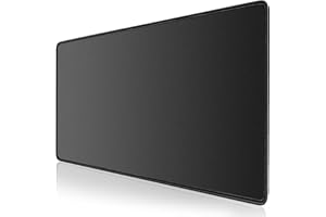 LL-COEUR Podkładka pod mysz Speed Gaming czarna 60 x 40 x 0,3 cm, duża podkładka pod biurko z przeszytymi krawędziami do klawiatury, myszy (600x400x3mm)