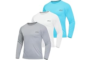 Herren Langarmshirt T-Shirts UPF 50+ UV Shirt Sonnenschutz Shirts Rashguard Atmungsaktiv Schnell Trockened Funktionsshirt Herren Langarm Gym Running Tops