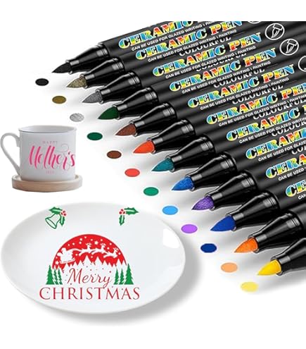 Set De 6 Feutres Pinceau Pour Porcelaine Edding 4200 – Couleurs Chaudes – Résistants Au Lave-vaisselle Pas Cher | Bureau Vallée