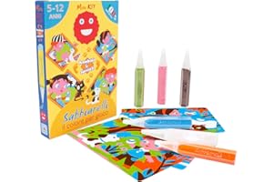 Sabbiarelli Sand-it For Fun Kit Niños y Cachorros - Set Trabajos Creativos: Colorear Con Arena Todos los Personajes Divertidos, Idea de Regalo de Cumpleaños Niños Años 5+
