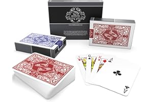 Bullets Playing Cards, wasserfeste Plastik Spielkarten, Bridge Size, Standard Index, inklusive Cut-Card -Pokerkarten Kartenspiel Kartendeck Skatkarten im Doppelpack, 2 Eckzeichen