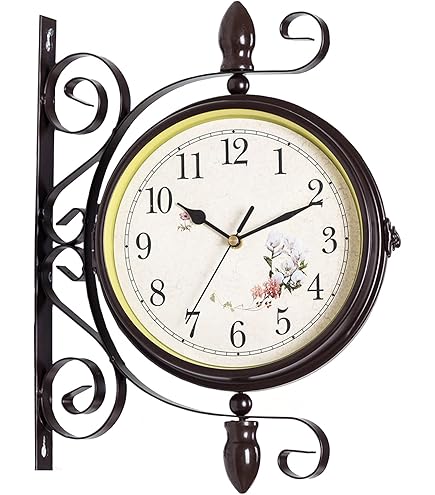 Clock Bahnhofsuhr Doppelseitig 50 Cm Relaxdays Bahnhofsuhr