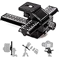 4 Way Macro Focusing Rail Slider for Close-up Shooting Compatible with Canon Sony Pentax Nikon Olympus Samsung and other Digital Camera with 1/4" Screw Hole