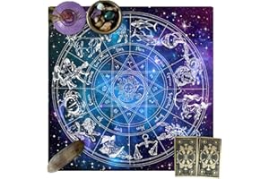 LQIOACU 1 Pièce Tapis Voyance, Tapis Oracle pour Cartes et Tarot Divinatoire, Nappe d'Autel pour Cartomancie et Pendule Divinatoire