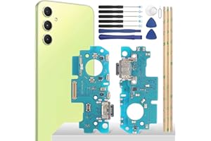 YHX-OU Presa di ricarica per Samsung Galaxy A34 5G SM-A346B, SM-A346B/DS Dock Connector Port Charger Port Charger Port Microfono Audio Jack Flex Cavo + Strumento di installazione