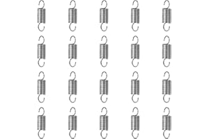 GUNGY Ressort de Traction 20mm Ressorts de Tension avec Crochets à 90 Degrés Ressorts en Acier Inoxydable Diamètre du Fil 0,7 mm Diamètre Extérieur 6mm Force 1,3KG 20 Pièces