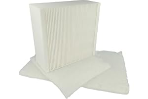 vhbw Filter-Set kompatibel mit Vallox ValloPlus 350 MV, 350 SC, 350 SE Luftbefeuchter, Luftreiniger - 3X Ersatz-Filter