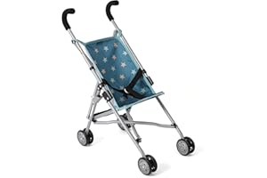 Bayer Chic 2000 - Puppenbuggy Roma, Puppenwagen, Mini-Buggy, Sternchen türkis