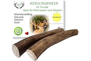 ‎ARTISAN GIFT CO ARTISAN GIFT CO Hundesnack Rothirsch Geweih Kausnack -100% Natürlicher - Gesamtnettogewicht 70gr (XS - 2 stück)