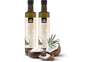 ‎FOODIN FOODIN MCT Öl 1000ml (2 x 500 ml) aus 100% Kokosöl, Medium-Chain Triglyceride (MCT) Oil, Hergestellt aus produzierter Kokosnuss, 100% glutenfrei und vegan, Ideal für Ketogene Ernährung