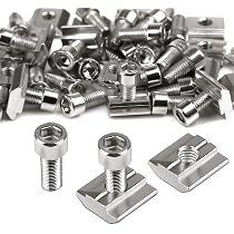 50 Pezzi Dado Scorrevole Set 25 Pezzi Dadi Ad Angolo Quadrato M8 - 6