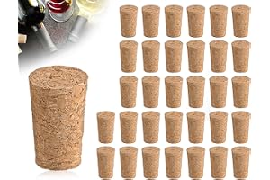 AOYEGIC 32 stycken korkproppar, hantverkskorkar, korkorkar för flaska, vinproppar, tillverkade av naturlig kork flasklock, mjukt trä tätningslock (konformad)