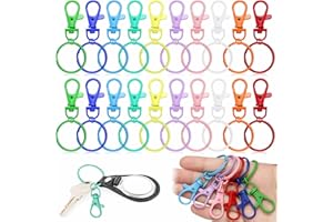 KENDWING Moschettone porta chiave,50 pezzi anello portachiavi,anelli portachiavi,porta chiave,anello portachiavi,attacco portachiavi per gioielli fai da te decorativo