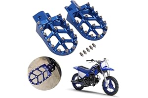AnXin Motorcycle Foot Pegs Footpeg Pedals FootRest for PW50 1981-2023 PW80 1983-2006 Pit Dirt Bike Blue