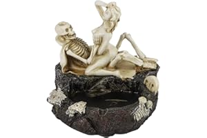 doepeBAE Zigarre Aschenbecher Halloween Schädel Sexy Mann Aschenbecher Große Zigarette Aschenbecher Ständer Verwendung als Outdoor Indoor Cool Resin Dekoration Geschenk für Vater Freund (AshtrayB)