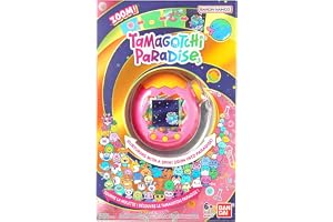Tamagotchi Paradise Orange Tropics – Virtuellt husdjur att bygga upp – Tamagotchi interaktiv leksak, zoomroterande hjul – mod