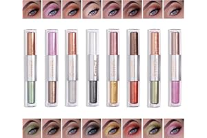 Fard a Paupiere Liquide, MKNZOME 16 Couleurs Maquillage Femme Fard a Paupiere Paillette Imperméable Longue Durée Pigmenté Étincelant Shimmer Yeux Maquillage Ombre à paupières Femme Filles