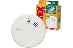 IXIUM New Kidde FireX KF20 Mains Powered Optical Smoke Alarm Fire Detector with 9V Battery Backup