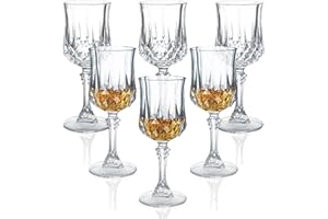 Soopiiso Cordial glass, 1.7oz / 50 ml, juego de 6, Copa de vino con tallos/Copa de tequila/Copa de Jerez